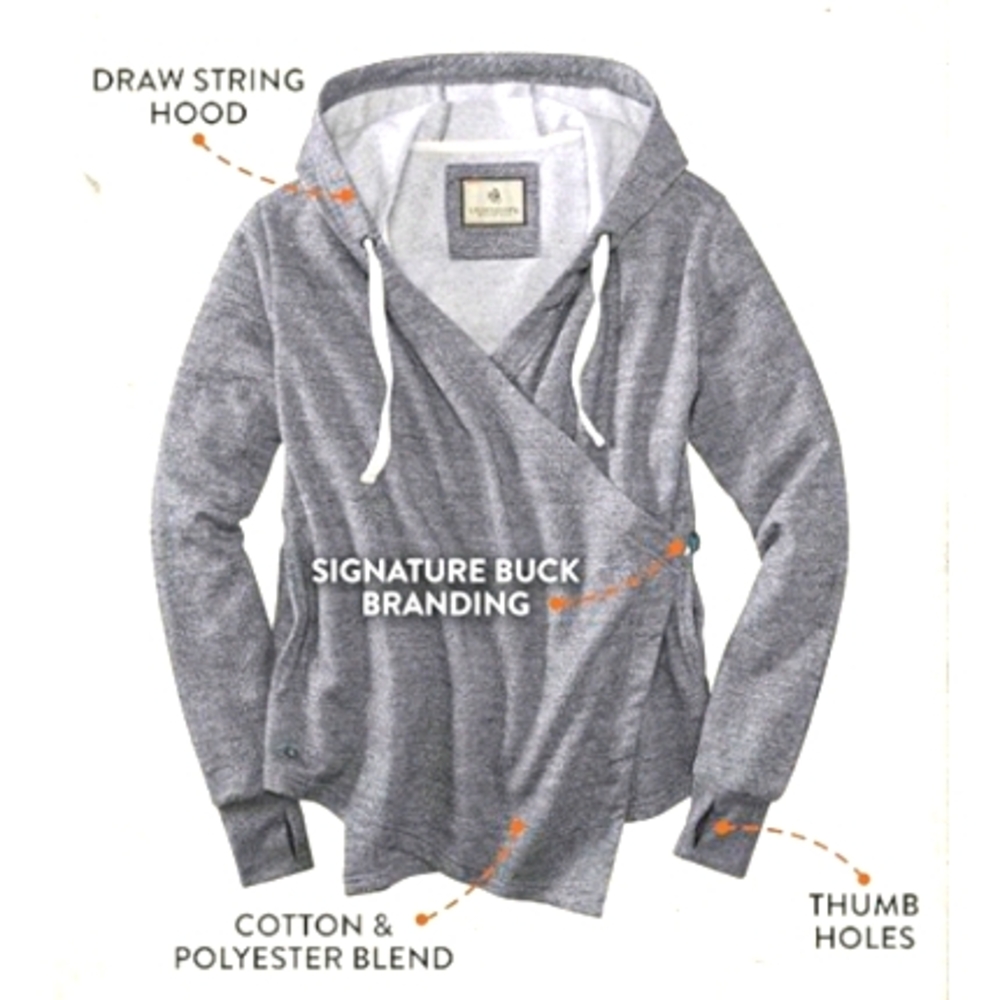 Legendary Whitetails Switchback Wrap Hoodie Gray Size S LIKE NEW